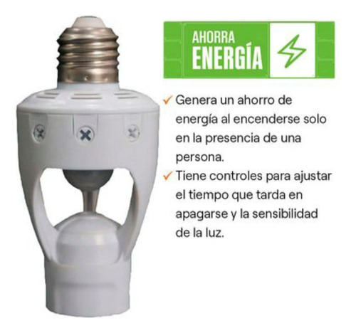 Foco Soquete Con Sensor Para 3 Unidades
