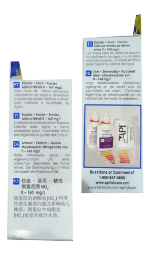 Api Kit Pruebas Ammonia Nh3/ Nh4 Test Kit 130 Test Acuario