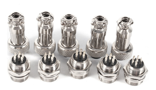 Conector Hembra Aviation, Juego De 10 Conectores Gx12 De 6 P