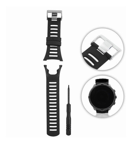 Imagen 5 de 9 de Correa De Goma De Reloj De Pulsera Para Suunto Ambit1/2/3 Wa