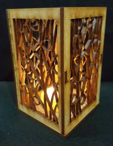 Imagen 6 de 8 de 20 Porta Velas Centro De Mesa Fibrofacil Fanales 12x12x19 Cm