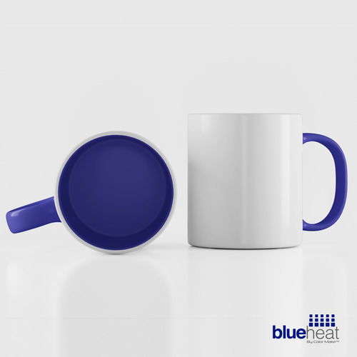 Taza Para Sublimar Blue Heat 12 Con Asa De Color 11oz Color Azul oscuro