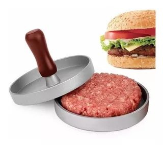 Molde Para Hamburguesas De Aluminio De Fundicion 11, 5 Cm Color Plateado