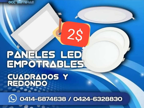 Panel Led De 3watt Para Empotrar Luz Blanca Cuadrada 