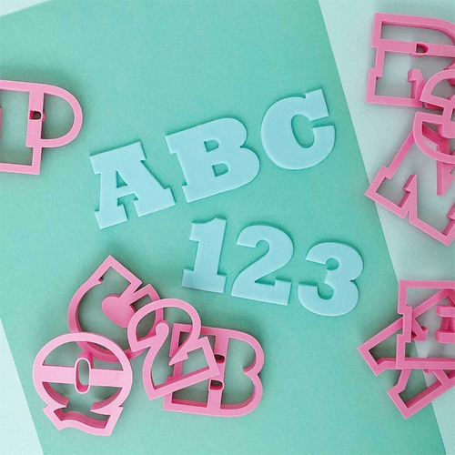 Cortantes Letras Lawy Mayusculas Y Numeros 4cm Alto Fondant