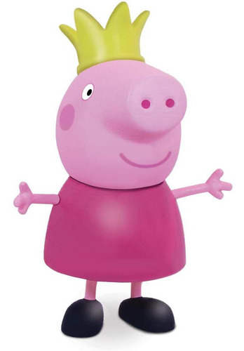 Boneco E Personagem Peppa Pig Princesa Vinil 15cm.