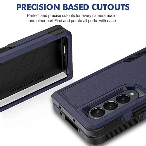 Funda Para Galaxy Z Fold 4 Azul Uso Rudo