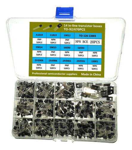 Z Caja De Kit De Surtido De Transistores De 670 Piezas Con