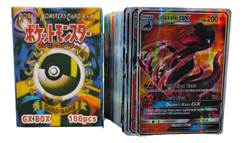 Mazo De 100 Cartas Pokemon Gx Box 