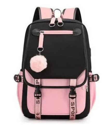 Mochila Coreana Kawaii Para Jóvenes Xiux Con Interfaz Usb