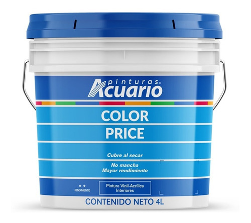 Pintura Color Price Color Ocre 4 Lt Acuario Va83040