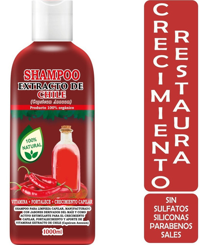 Shampoo De Chile Orgánico 1000ml Envió Gratis
