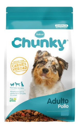 Alimento Chunky para perro adulto todos los tamaños sabor pollo en bolsa de 9kg
