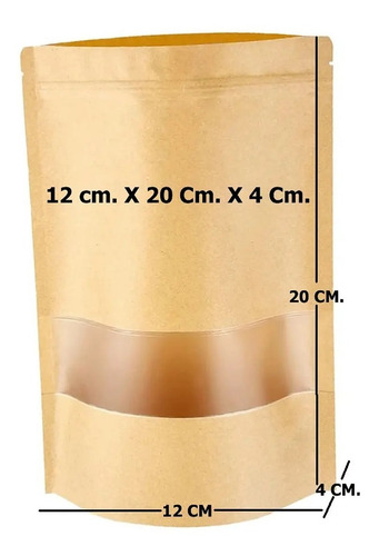 Bolsas De Papel Kraft Con Ventana