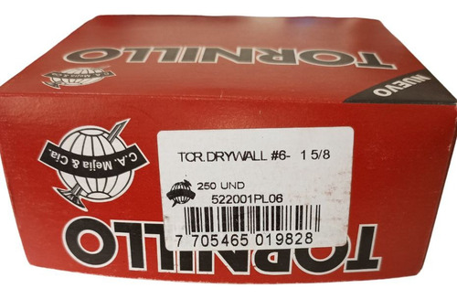 Tornillo Drywall 6 X 1 5/8  Caja 250 Unidades