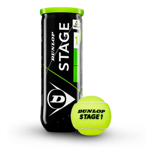 Bolas Dunlop Tennis Stage 1 Green 3b
