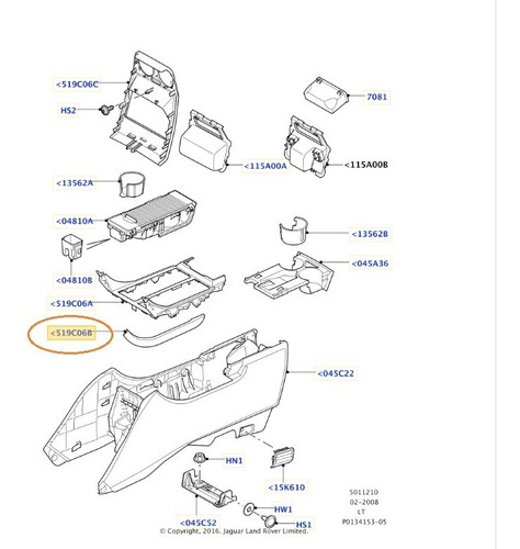 Arremate Console Central Range Rover Sport 2005 - 2009