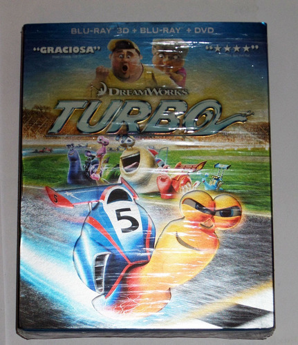 Turbo De Dreamworks Pelicula Blu - Ray 3d + Blu - Ray + Dvd