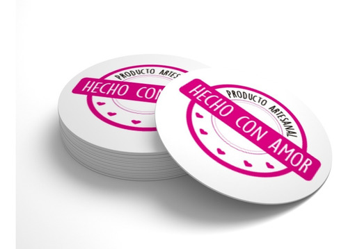 Imagen 1 de 4 de 50 Sticker Pegotines Personalizados Logo Emprendedor Packing