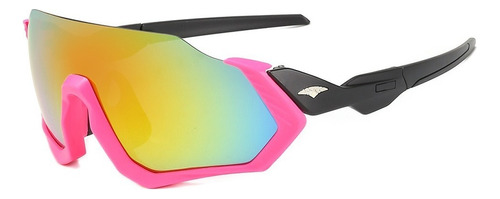 Lentes Deportivos De Sol Ciclismo Gafas Deportivas Unisex Armazón Rosa/negro