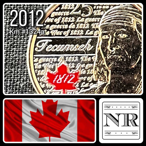 Canadá - 25 Cents - Año 2012 - Tecumseh - Km #1324a - Color