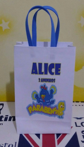 40 Sacolinhas Galinha Pintadinha Personalizada 15x10x3