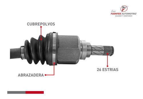 Jgo 2 Flecha Homocinetica Pil Cop Std Nissan Cube 2014 S/abs