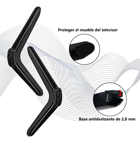 F Soporte Para Tv Patas De Mesa Para 32 A 55 Pulgadas