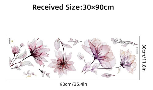 Sktffr Flores Flores Moradas Pegatinas De Pared Pvc Decoras