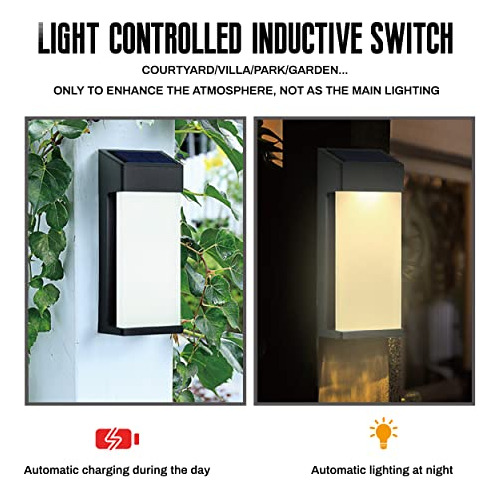 Luz Solar De Pared Moderna Impermeable Exteriores (cál...