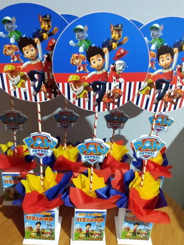 Centros De Mesa Infantiles Paw Patrol , Todos Los Personajes