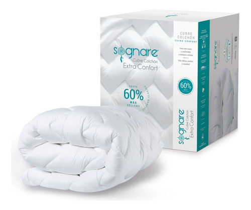 Sognare King Size cubre colchón extra confort 60% más relleno medidas 200cm 190cm