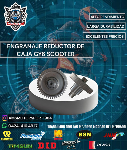 Engranaje Reductor De Caja Gy6 Scooter 