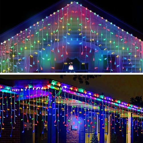 Imagen 2 de 3 de Luces Blanco Calido Navidad Boda Cascada 9 Mts 320 Led