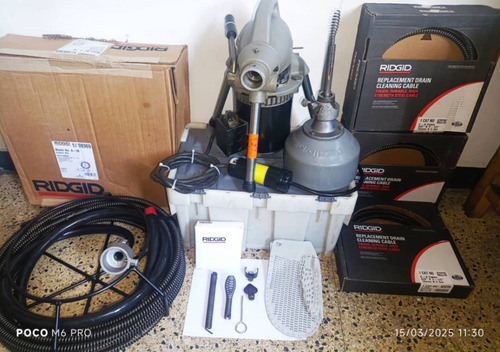 K-50 Ridgid 230 Voltios + Juego De Guaya Nuevo (Usado)