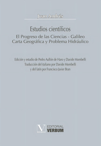 Estudios Científicos: , De Pineda Buitrago, Sebastián., Vol. 1. Editorial Editorial Verbum S.l., Tapa Pasta Blanda, Edición 1 En Español, 2019