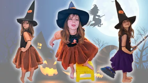 Fantasia Bruxa Infantil Fantasia Halloween Menina Bruxinha Dia das Bruxas  Fantasia Infantil Menina