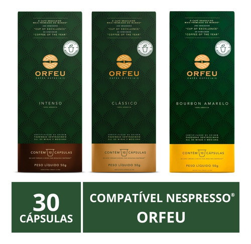 30 Cápsulas Para Nespresso®, Café Orfeu