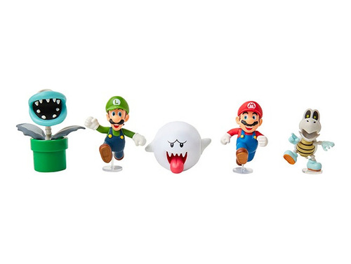 Super Mario Set Pack Figuras Coleccionables X5 Original 6cm 