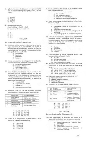 5 Examenes Simulacro Comipems Para Examen Con Respuestas (Usado)