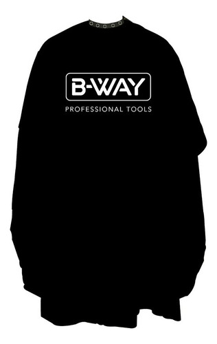 B-way Capa De Corte Negra Impermeable Con Broche Barberia Color Negro Negro