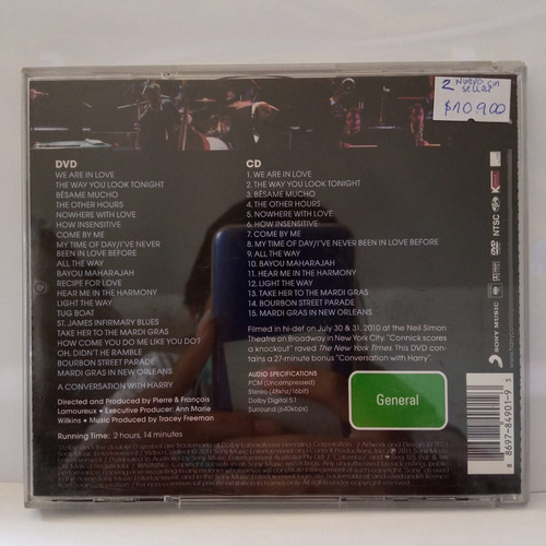 Harry Connick In Concert Broadway Cd Dvd Nuevo (no Sellado)