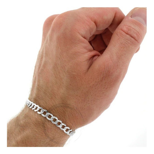 Imagen 3 de 10 de Combo Collar + Pulsera Hombre Acero Quirurgico Eslabon 0.5cm