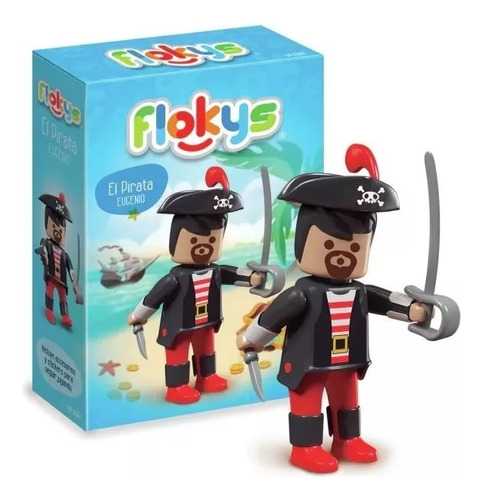 Muñecos Flokys Pirata Eugenio Tipo Playmobil Rasti 