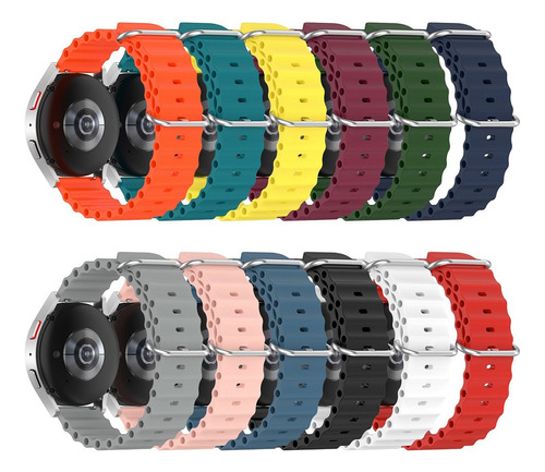 Pulseira 22mm Silicone Oceano Compatível Seiko 5 Sport Snzg1