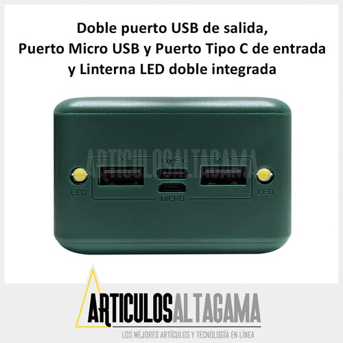 Imagen 3 de 5 de Power Bank Cargador Portatil 30000 Mah Carga Inalambrica Led