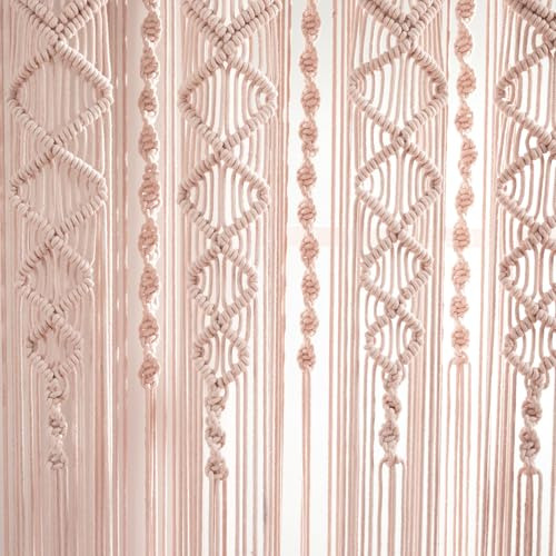 Panel De Cortina De Algodón Texturizado Bohemio Para Ventana