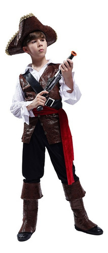Halloween Niños Pirata Disfraz Niños Niños Pirata Capitán Cosplay Rave Party