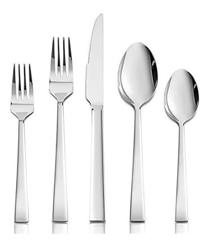 40 Pieces Silverware Set For 8, Haware Stainless Steel Moder