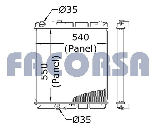 Radiador Toyota Hilux Diesel 3.0 Facorsa Rt3636fa